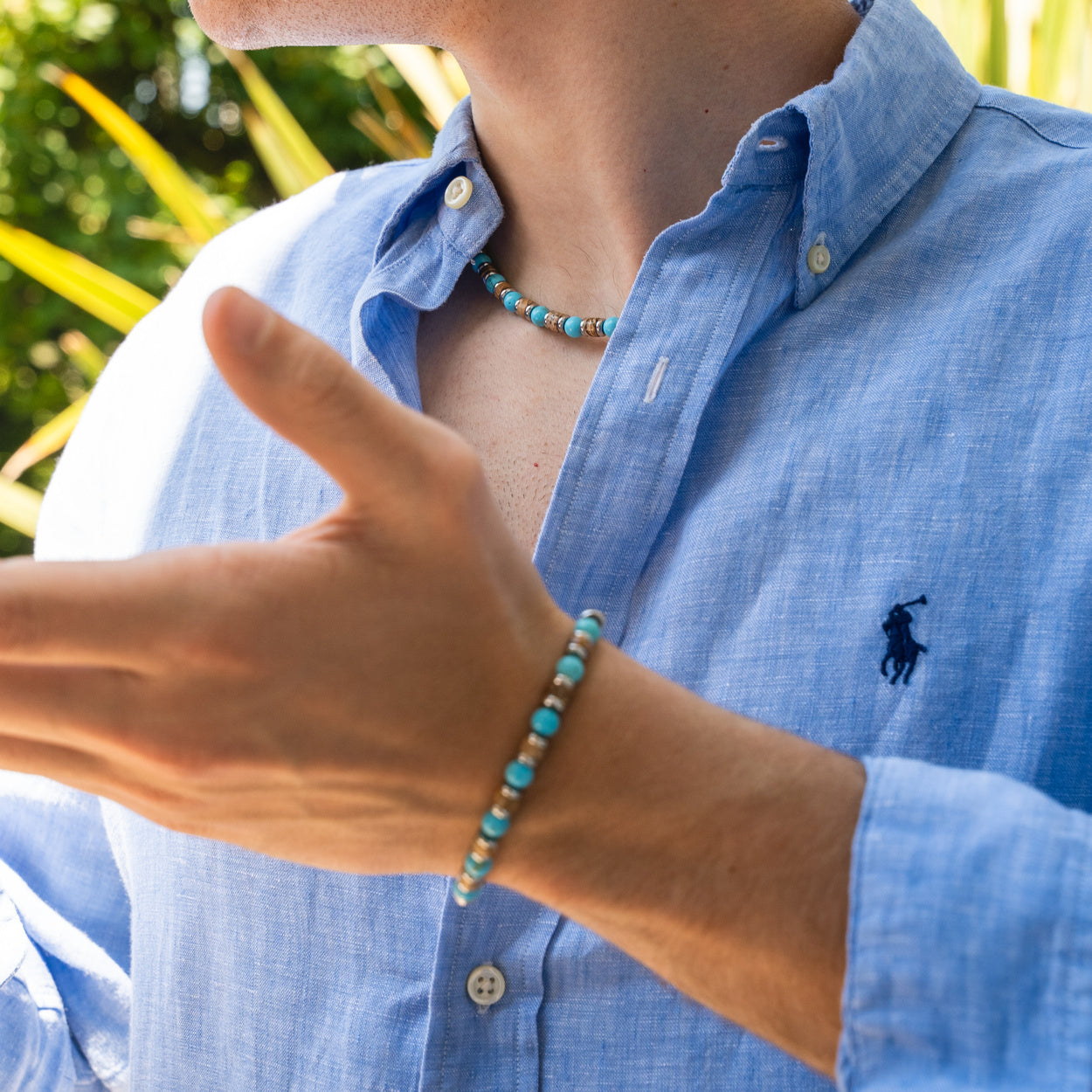 SET bracciale + collana Capri in Aulite e Diaspro | 6mm