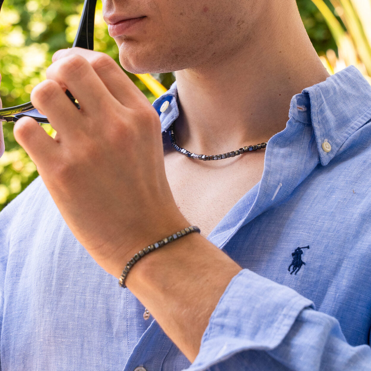 SET bracciale + collana Palazzo in Ematite | 4mm