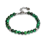 Bracciale Doge in occhio di tigre Verde smeraldo  | 6mm