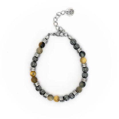 Bacaro-Armband aus Hämatit und Tigerauge