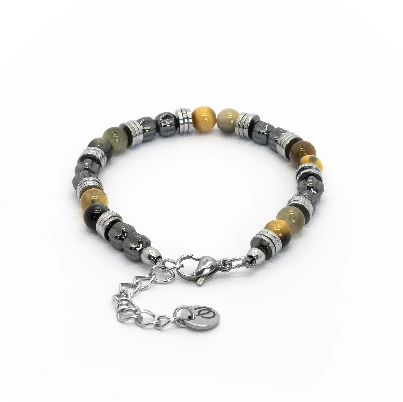 Bacaro-Armband aus Hämatit und Tigerauge