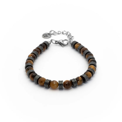 Sighs Bracelet in Hematite and Tiger's Eye
